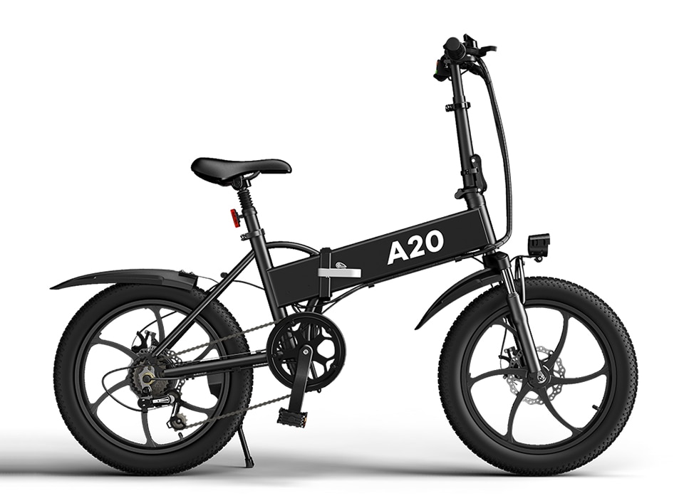 Sulankstomas elektrinis dviratis ADO A20 – 350W Juodas