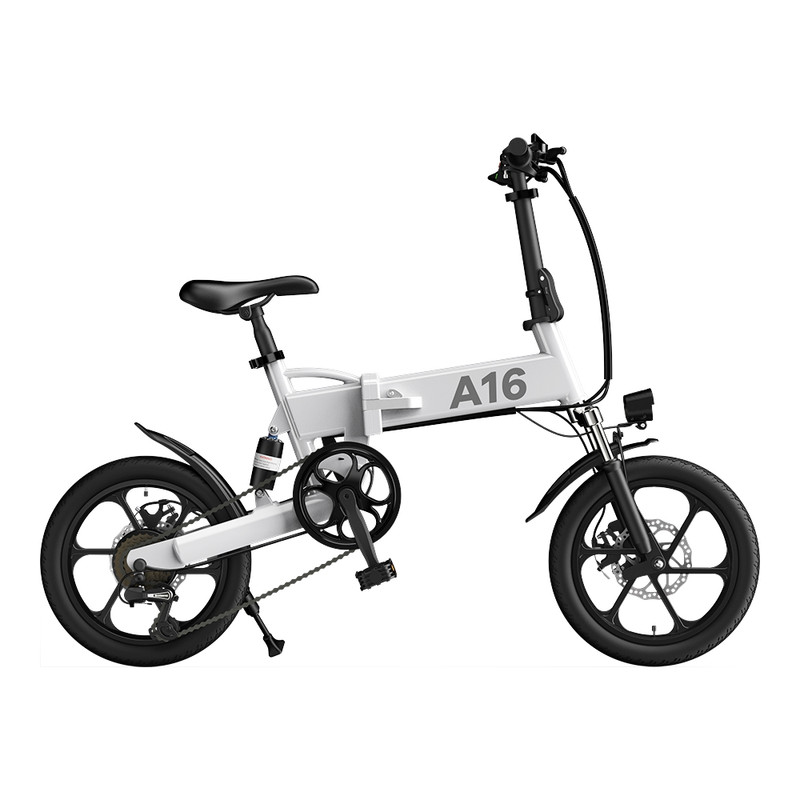 Sulankstomas elektrinis dviratis ADO A16 - 350W baltas